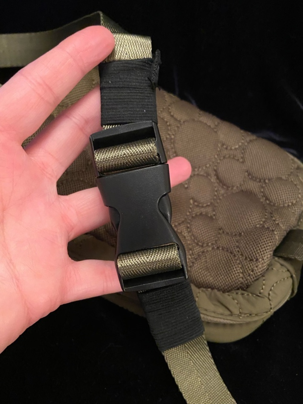 Walt Disney World Park Olive Green Quilted Mickey Belt Bag - Picture 8 of 8